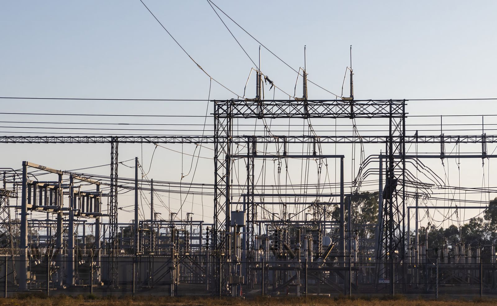 Substation in morning light